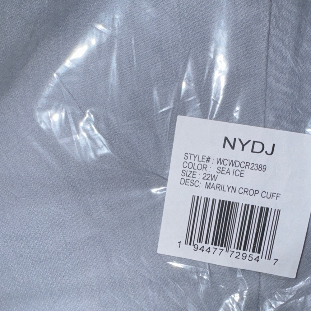 NYDJ Sea Ice Blue Marilyn Crop Cuff Jeans